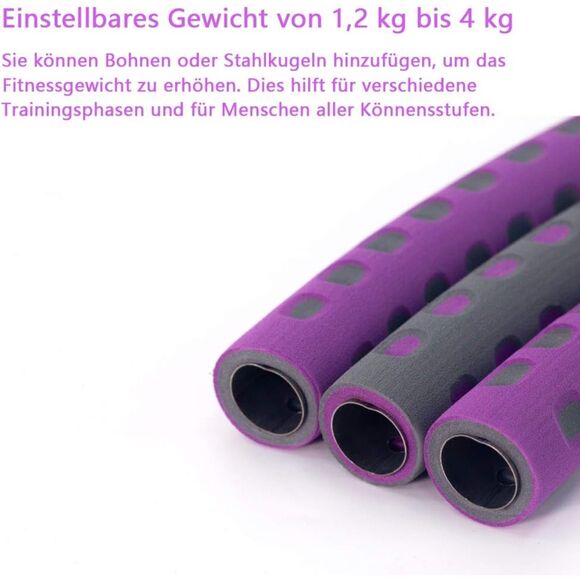 COPY - Overstock Germany! Creatck Adult Fitness Exercise Hula Hoop Teal/pink 37… - Picture 6 of 8